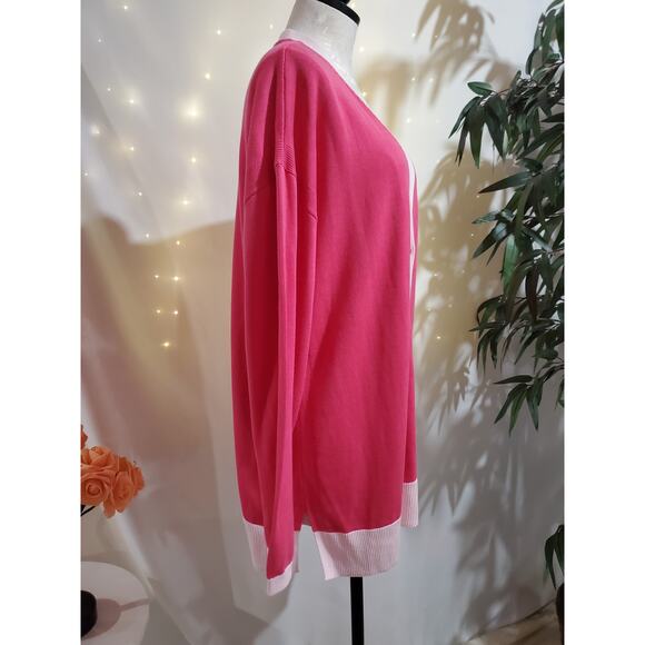Talbots NWOT Womens Button Cardigan Sweater Size XL Pink Preppy Old Money Office - Picture 4 of 10
